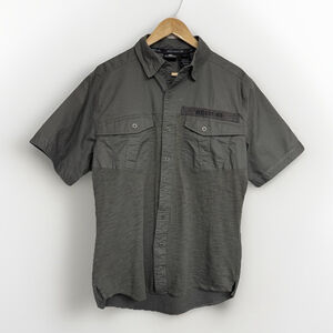 Harley Davidson Men’s Button Up Shirt Size M Skull Graphic Short Sleeve